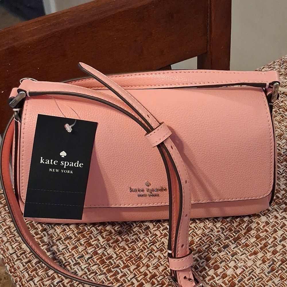 New Kate Spade Grapefruit Sutton Refined Grain Crossbody New With Tags